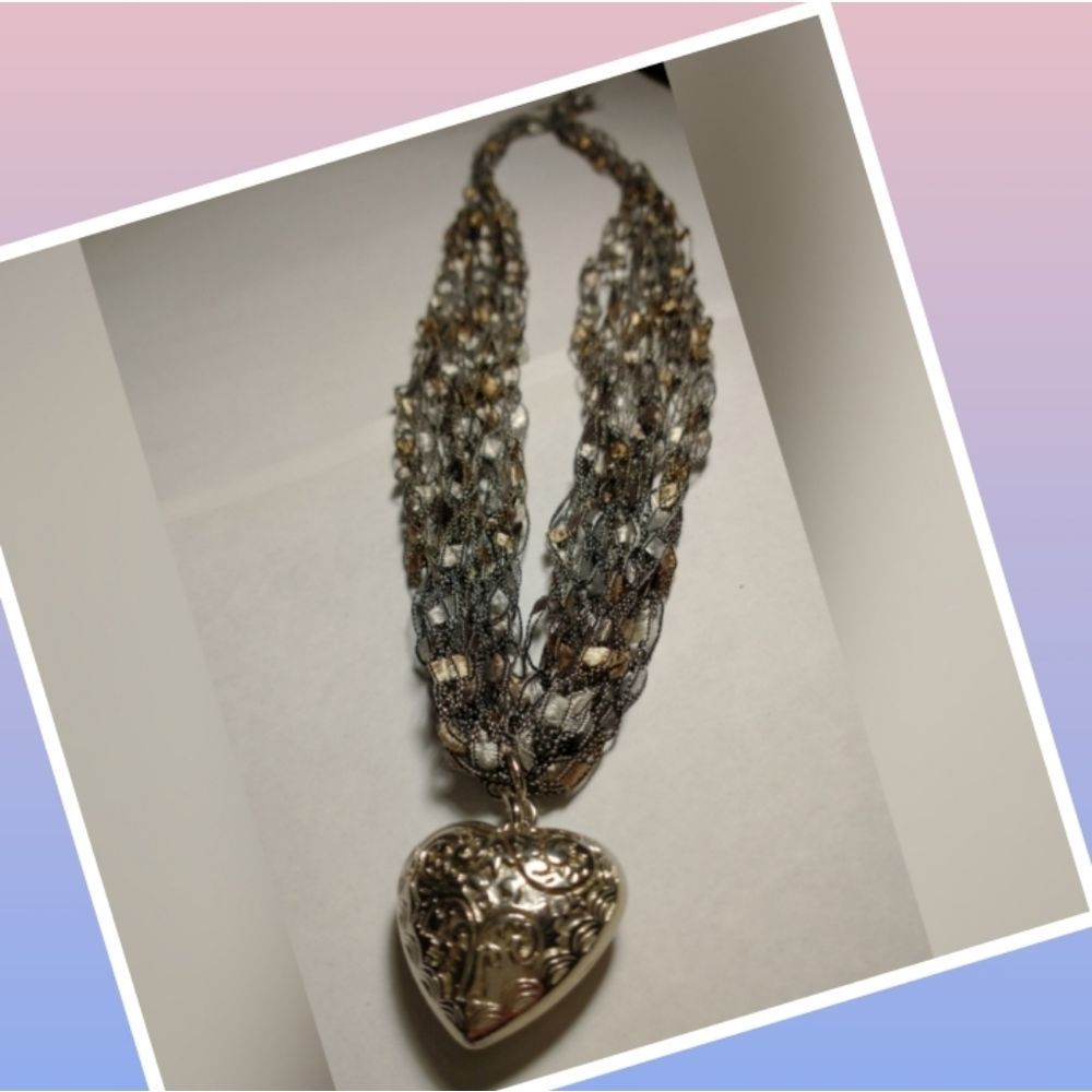 Hand Crocheted Ladder Ribbon Necklace!
